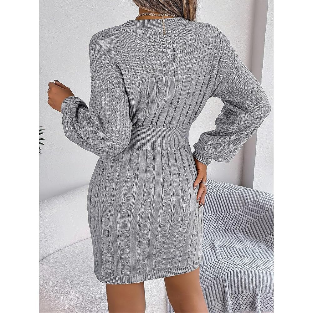 S oneshoulder shirt knit dress グレー Nicole Knit Dress